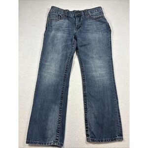 Seven For All Mankind 7 Mens Straight Jeans Medium Wash 32x30 Fade Thick Stitch